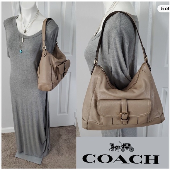 Authentic Coach Charlie Shoulder Bag in pebbled leather - Picture 7 of 11